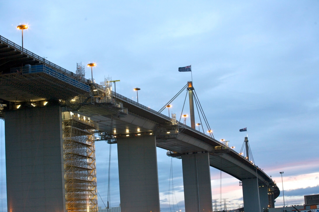 Westgate Bridge view of westgate bridge at night