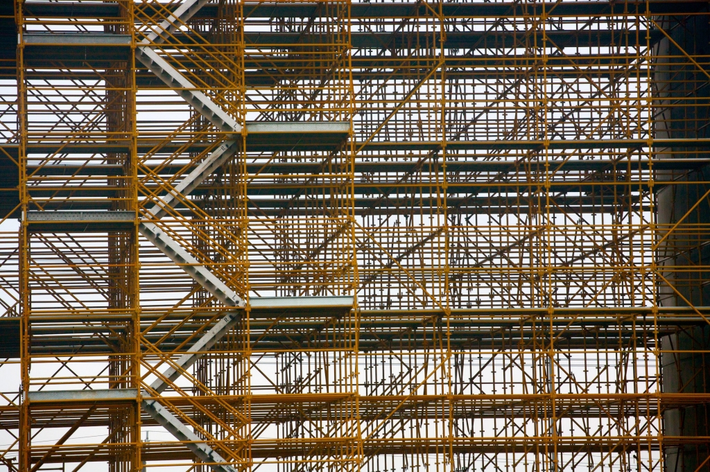 Westgate Bridge many levels of scaffold erected on westgate bridge